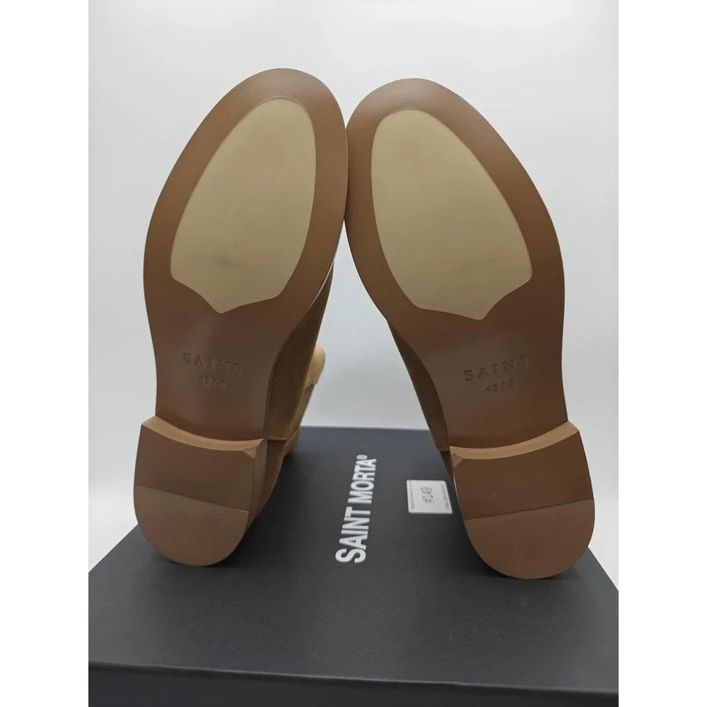 Saint Morta Nomad Chelsea Boots Mens Size 8 Brown Suede Ankle Pull‎ On Camel